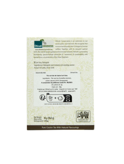 Thé noir de Ceylan Noble Earl Grey