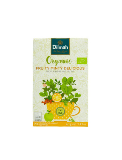 Infusion à la menthe verte aromatisée aux fruits