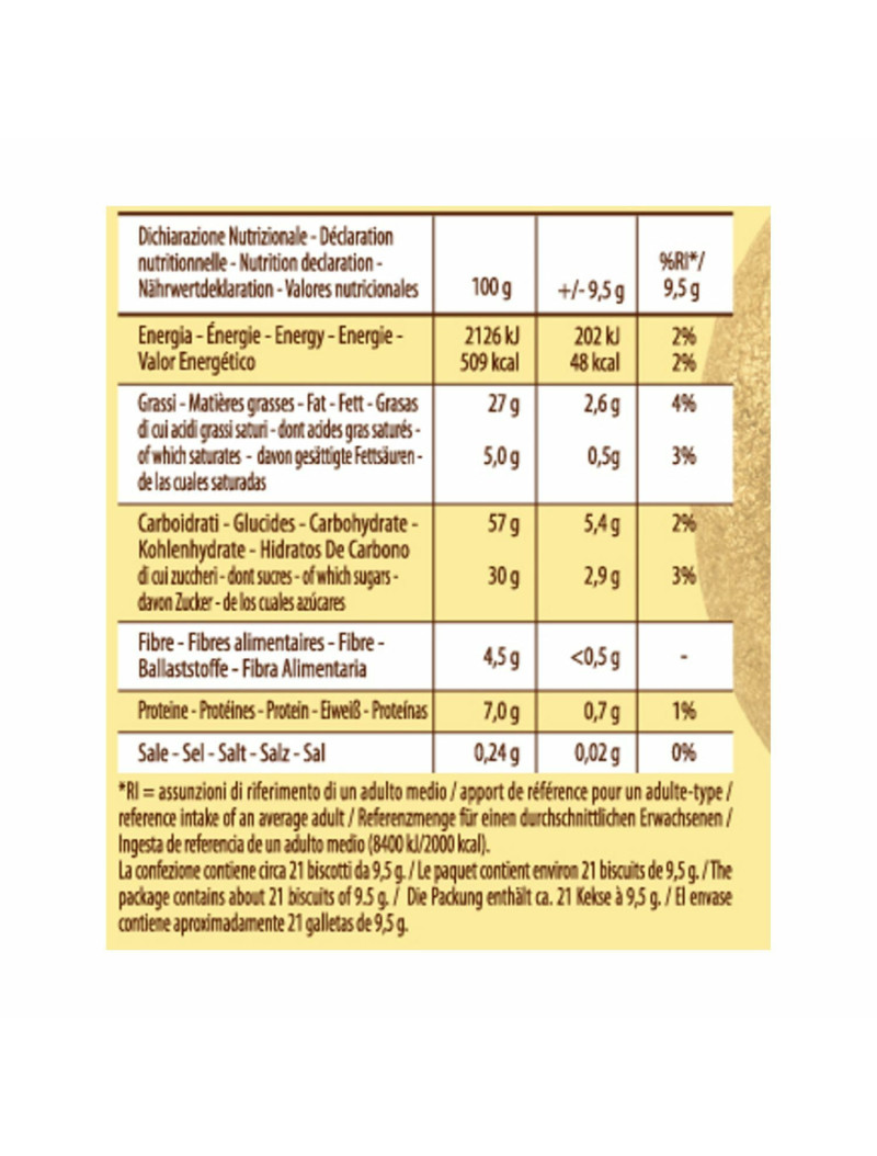 MULINO BIANCO Settembrini -Sablés Italiens à La Confiture De Figues 300g (Settembrini, X6