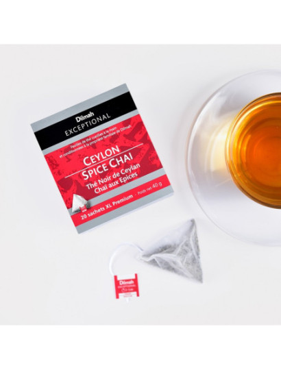 Thé noir de Ceylan Chaï aux 4 épices en sachets