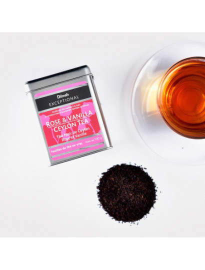Thé noir de Ceylan aromatisé à la Rose et à la Vanille Vrac