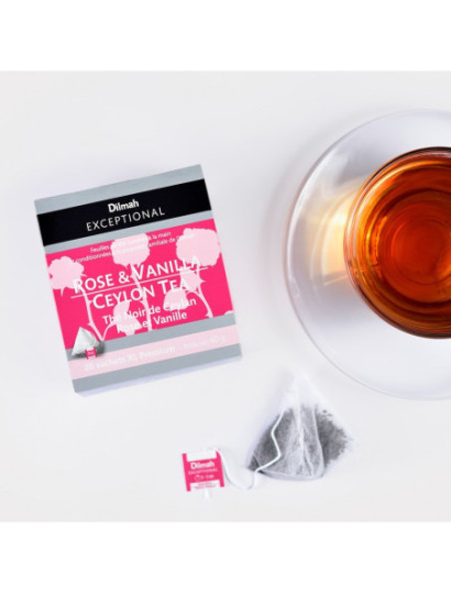 Thé noir de Ceylan à la Rose et à la vanille sachets