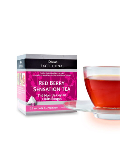 Thé noir de Ceylan aux fruits rouges infusé sachets