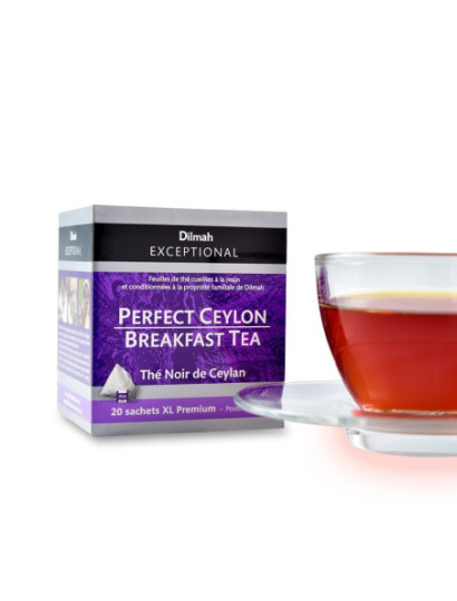 Thé noir de Ceylan Perfect Breakfast en sachets infusé