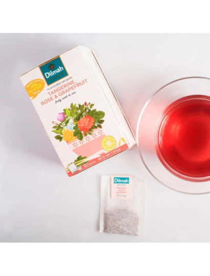 Infusion aux agrumes et à la rose en sachet