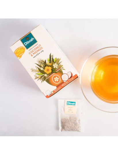 Infusion de Rooibos vert aromatisé à la Noix de coco et à la mangue