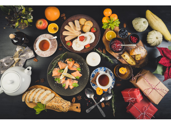 Des repas de fête tout en beau thé.